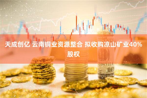 天成创亿 云南铜业资源整合 拟收购凉山矿业40%股权
